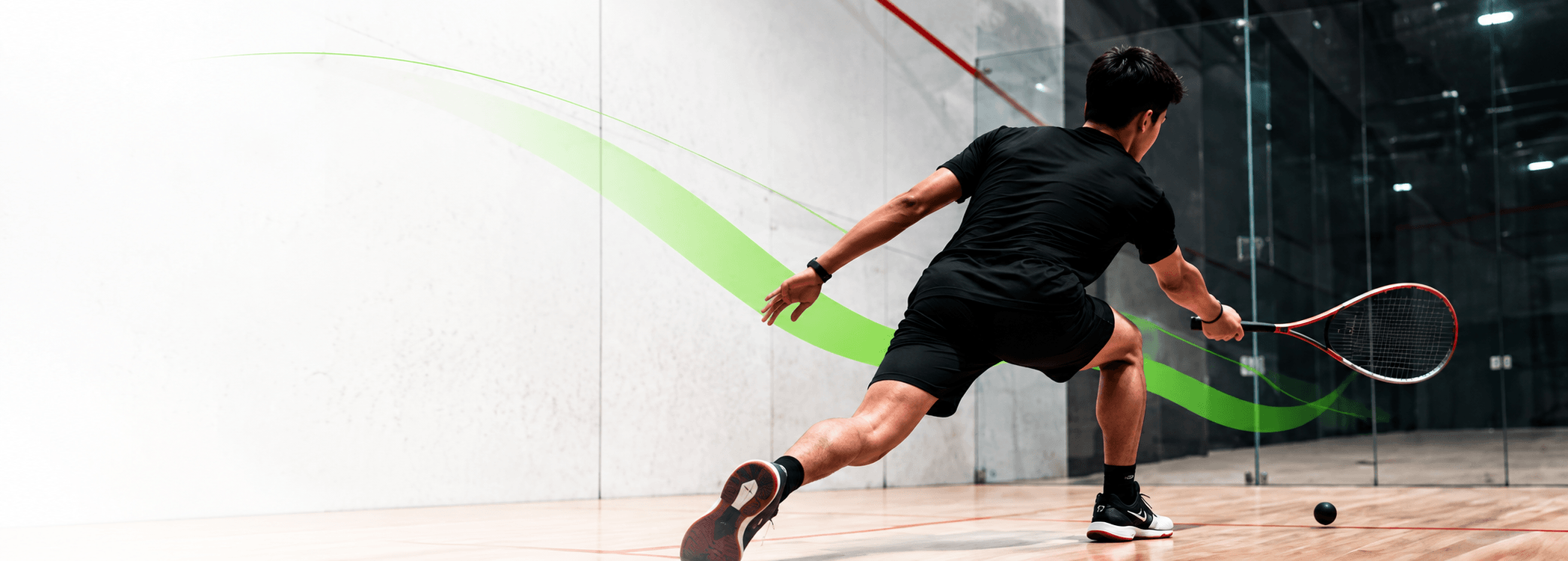 GGems Squash Court Athlete in Action